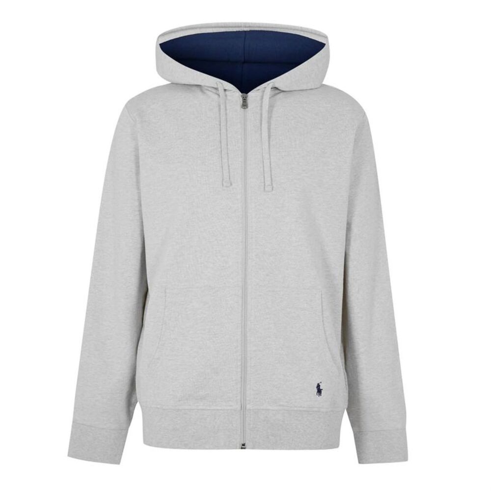 Ralph Lauren Mens Polo Embroidered Logo Full Zip Hoodie / Heather Grey